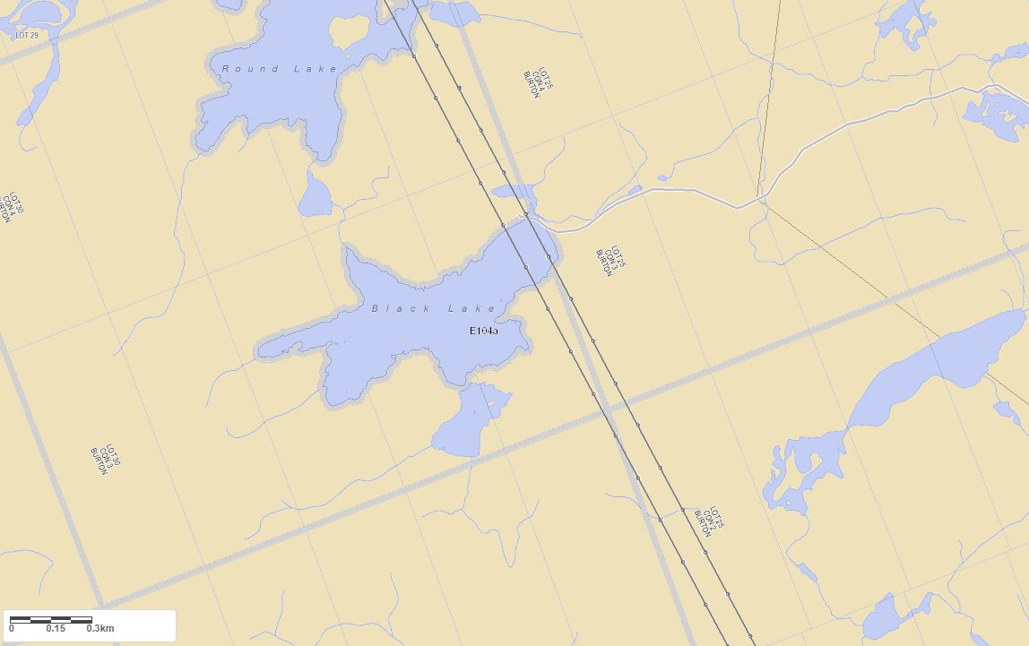 Crown Land Map of Black Lake in Municipality of Whitestone and the District of Parry Sound